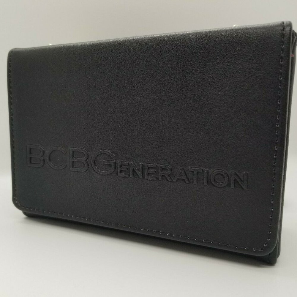 BCBGeneration Black Faux Leather Box Crossbody Bag